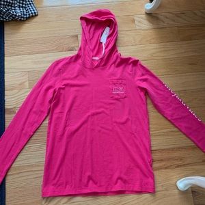 Pink Vineyard Vines hooded sweatshirt/pullover